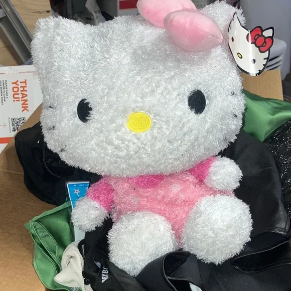 Hello Kitty Pink and White Stuffed Animal - Picture 1 of 6